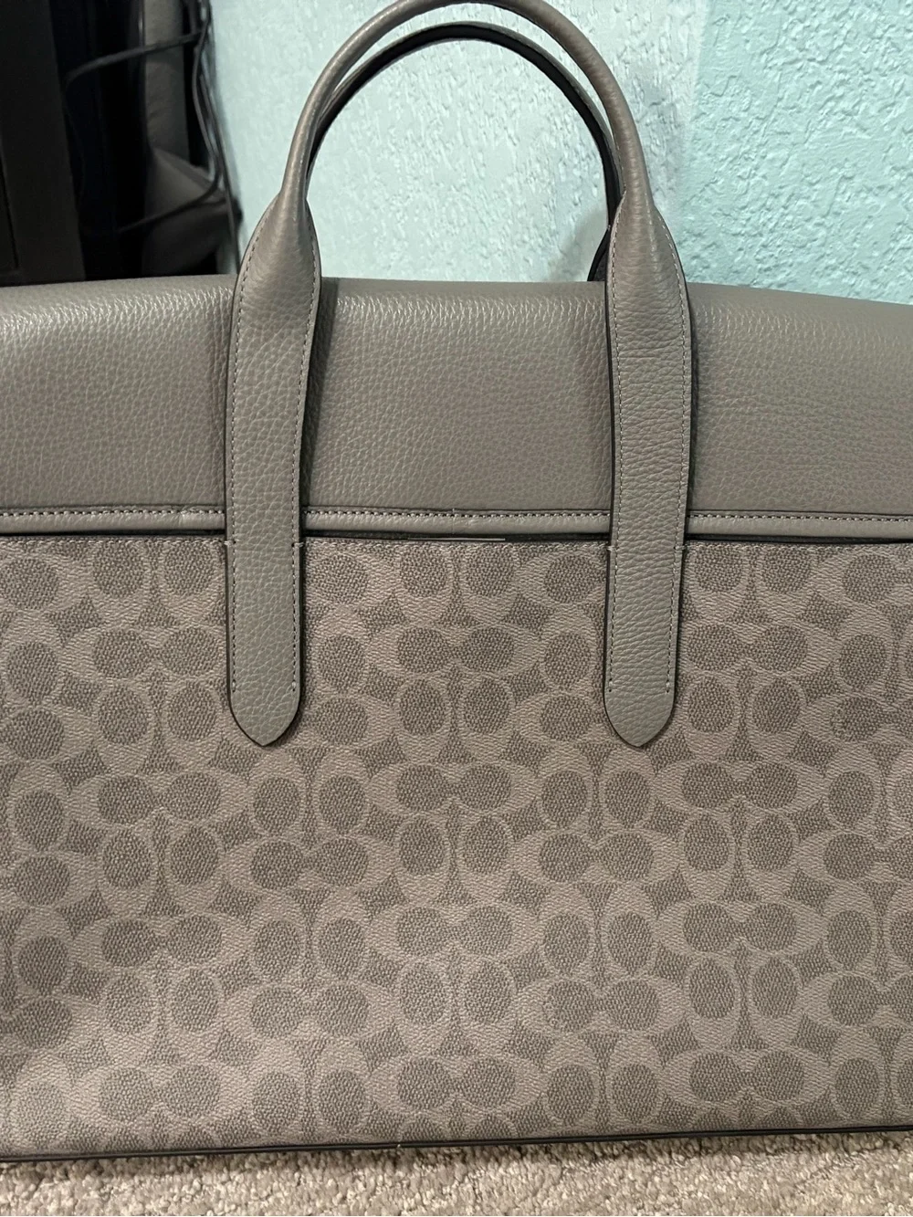 Coach Unisex Signature Briefcase in Grey